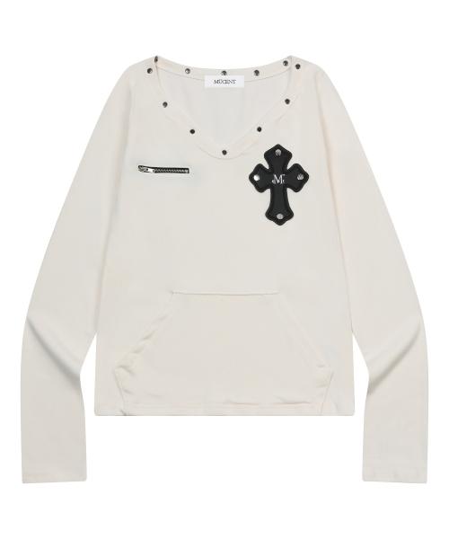 데본 브이넥 긴팔 티 (2컬러)