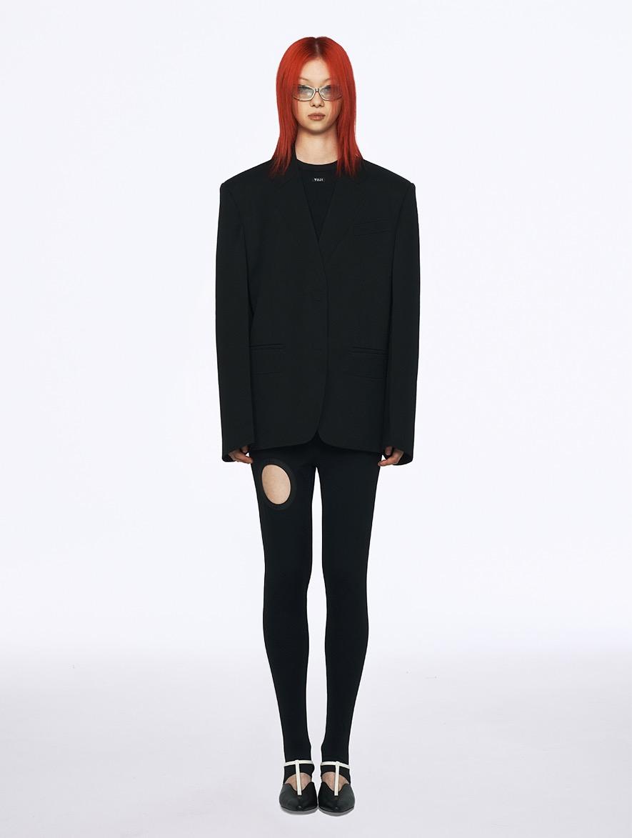 FLATTENED TAILORED JACKET BLACK