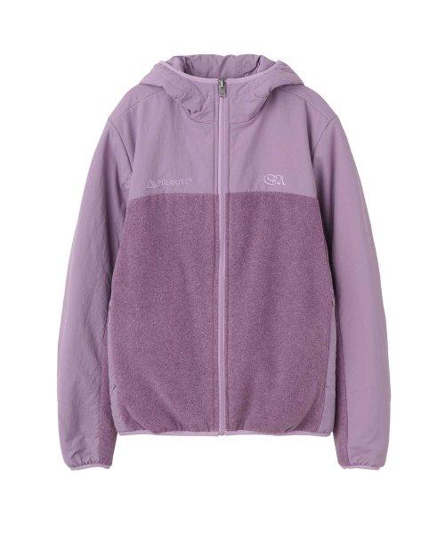 POLARTEC® Reversible Zip-Up Hoodie Melange Berry
