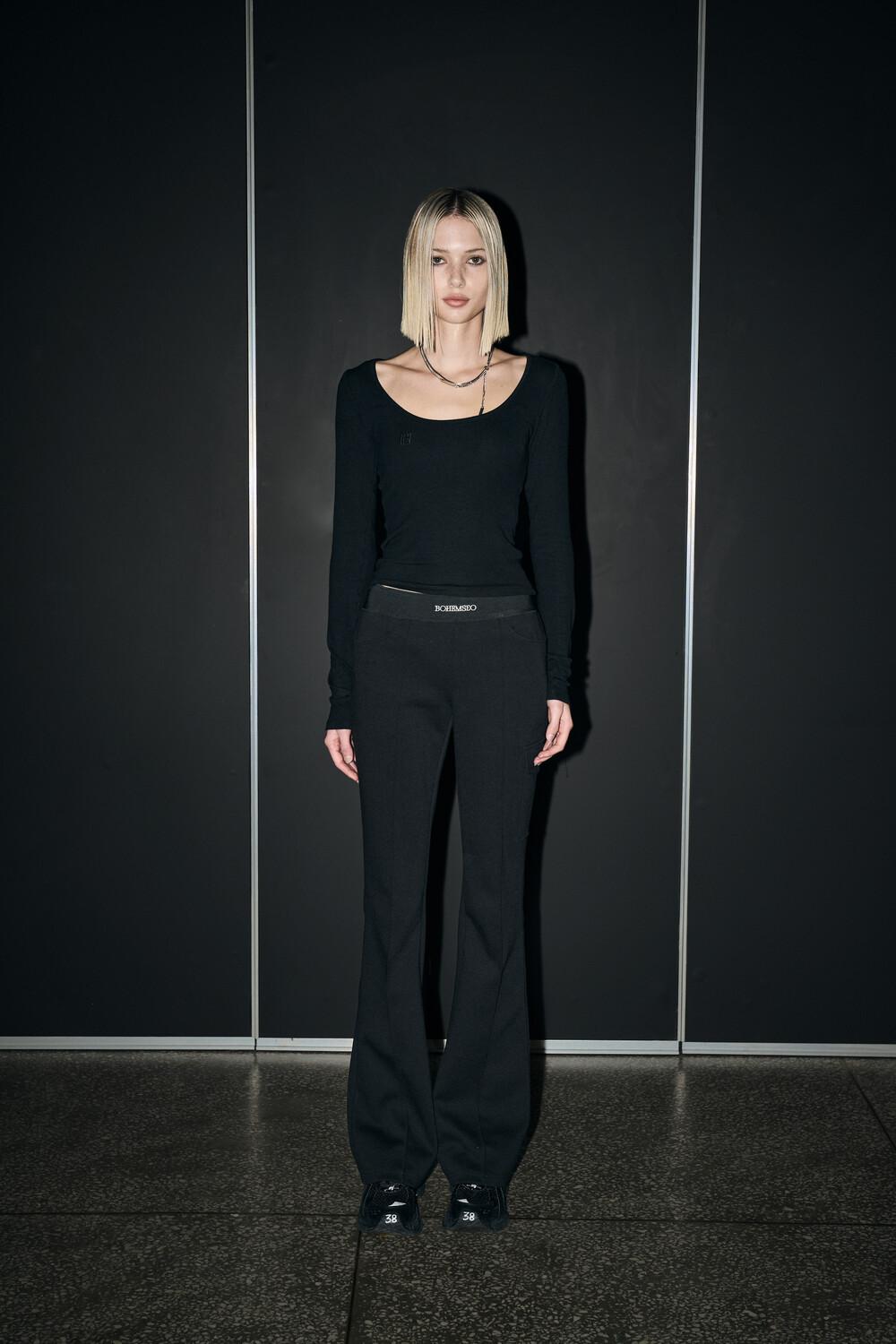 JACQUARD BAND POCKET PANTS