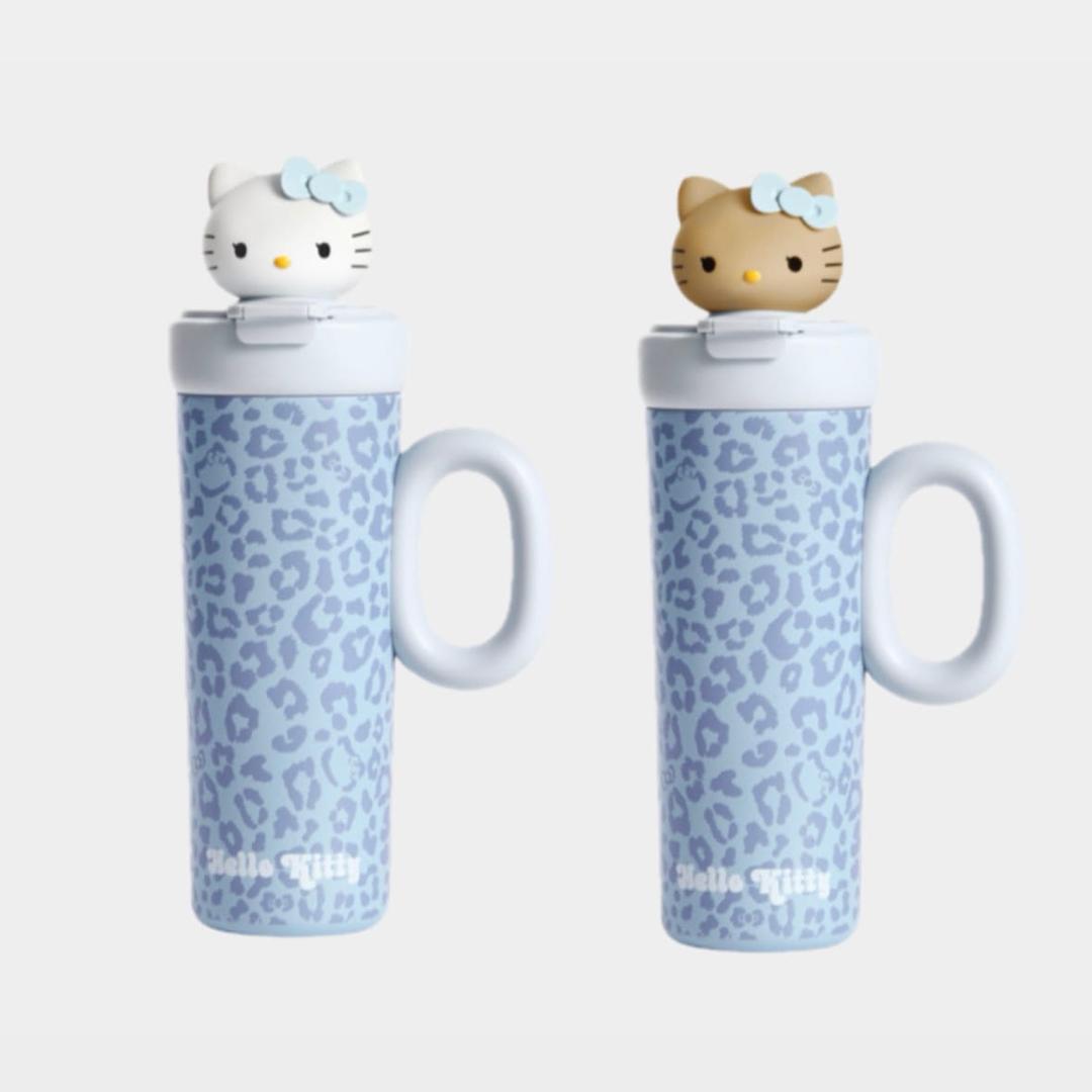 레오파드 핑크 키티 텀블러