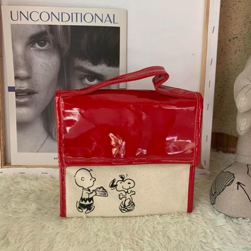 레드 스누피 도시락 가방 보온 보냉백