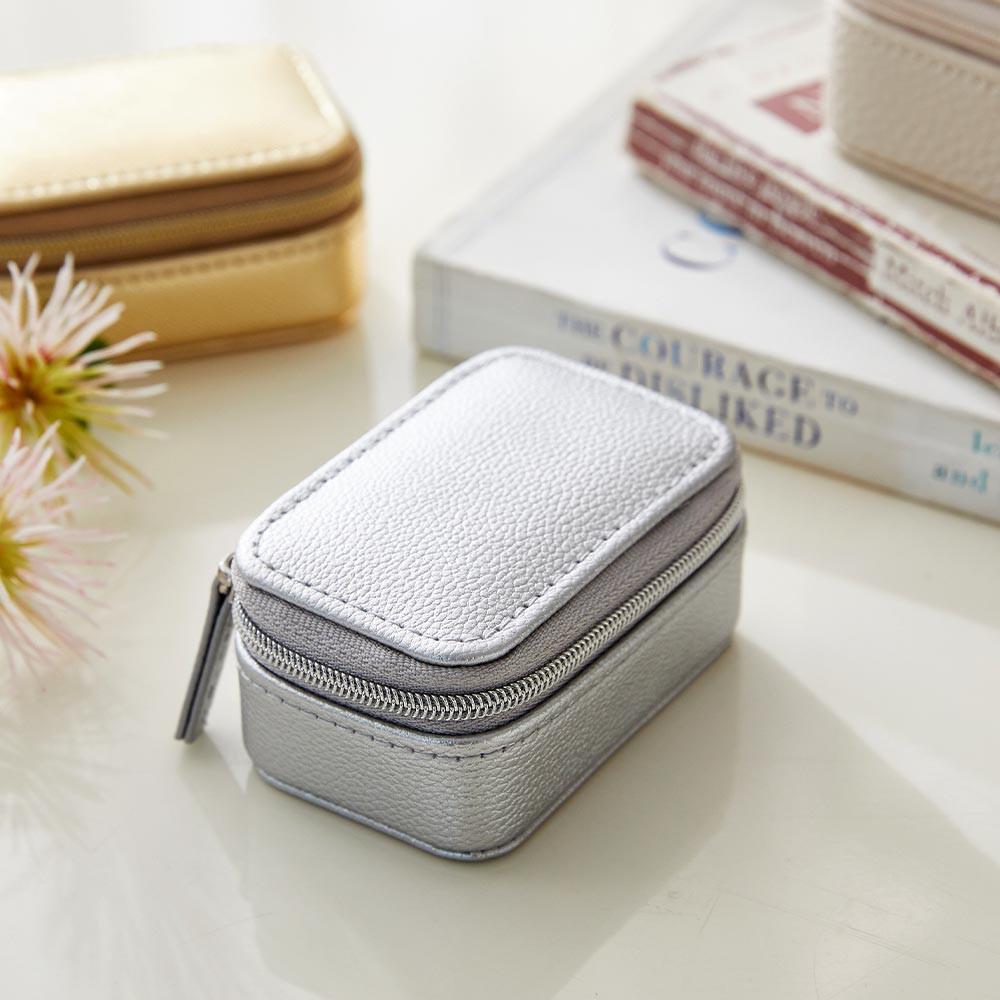 모던하우스 엠보 ZIP 주얼리박스 미니 실버 AE0123005