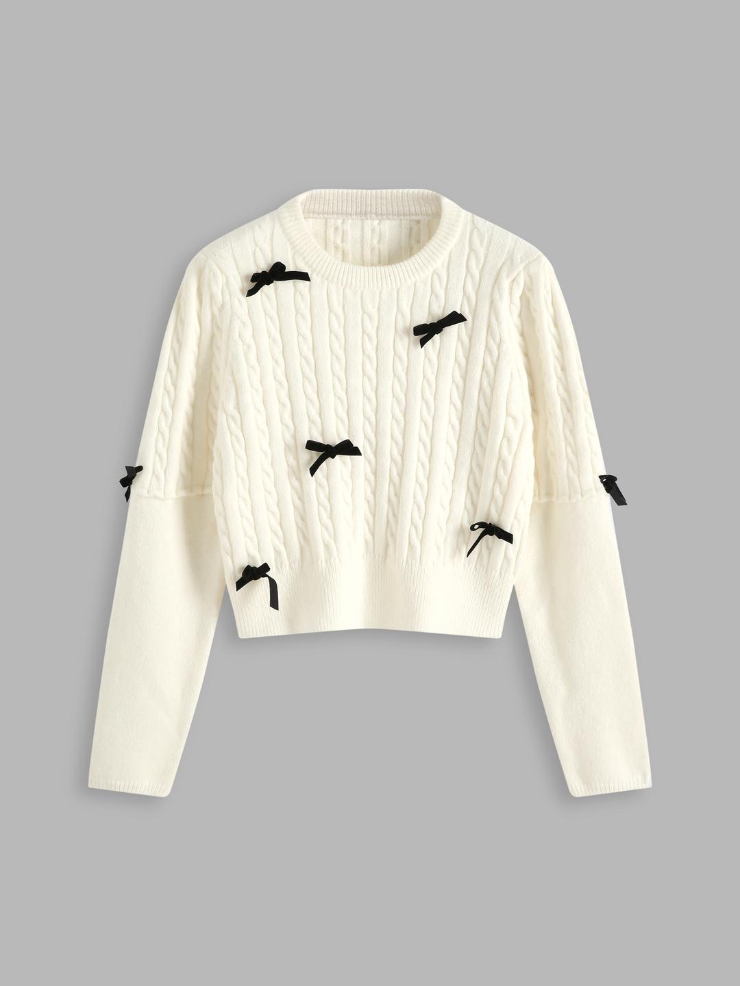 Bows Texture Sweater