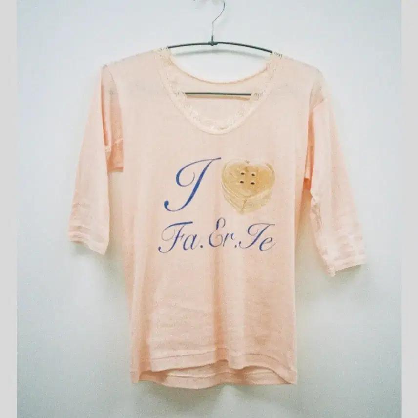 샵페어리 레이스 티셔츠 피치