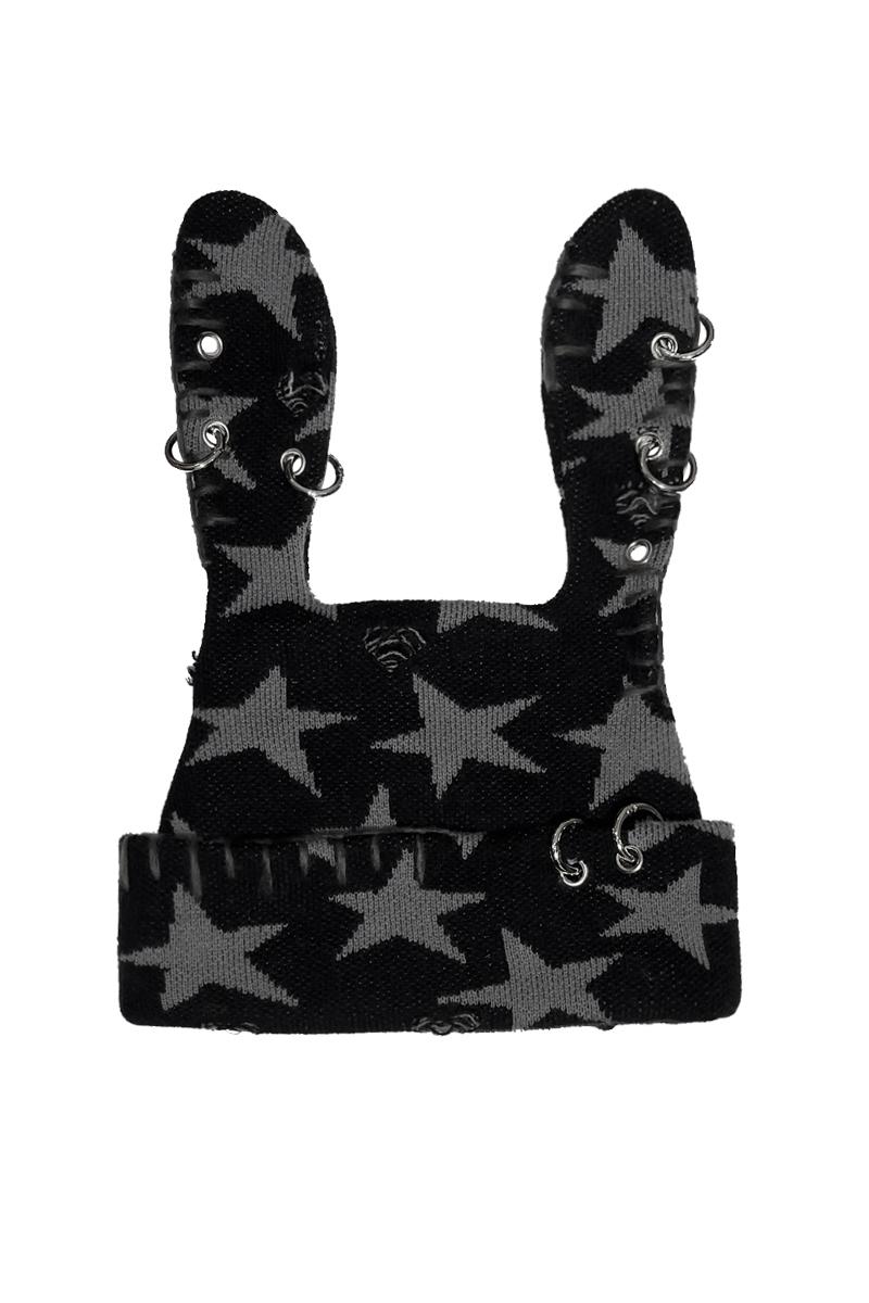 Rabbit Star Knitted Hat [2color]