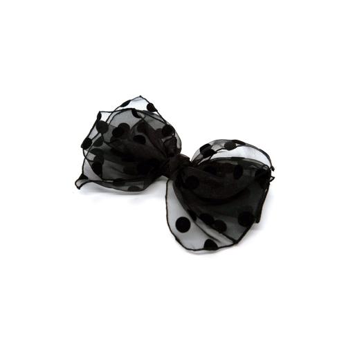 DOT RIBBON HAIRPIN (BLACK)