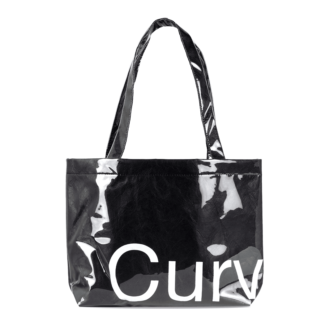 Small Black Curves Tyvek Tote