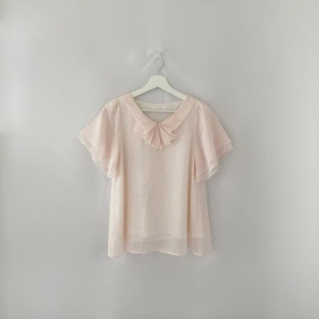 325.GROVE red dot short-sleeve blouse | 후루츠패밀리