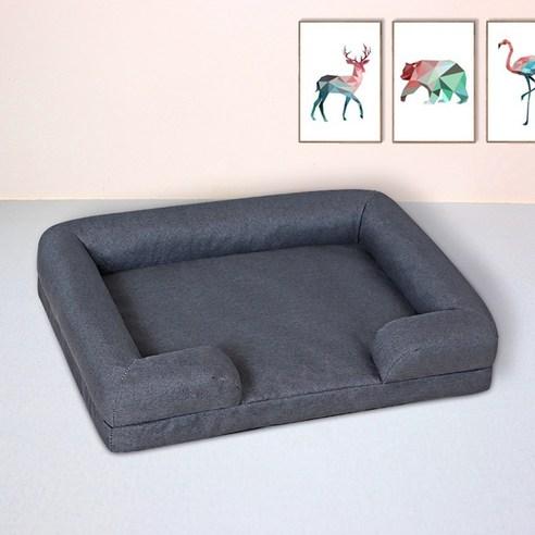 순잠 반려동물 사각 소파 베드 방석 하우스, 챠콜, XL(75 x 55..., 1개 - 쿠션/방석 | 쿠팡