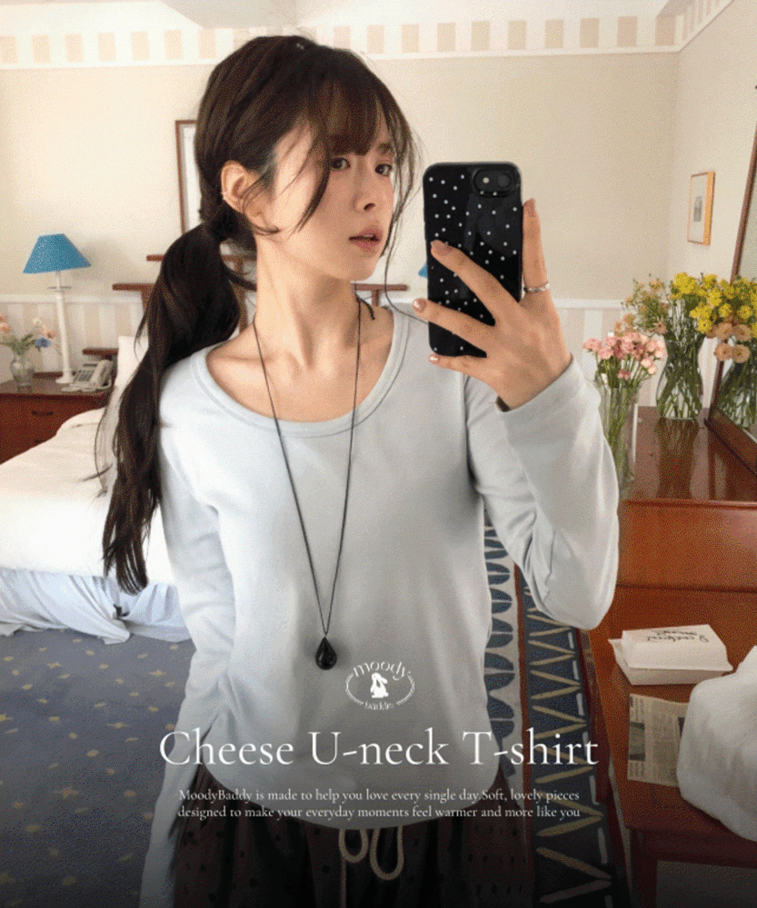 [국내고퀄/소장템] 치즈 U넥 티셔츠 (6color)