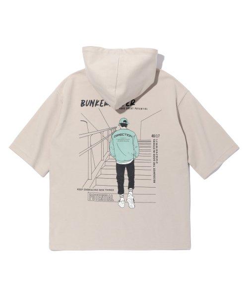 스트릿 보이 반팔 후디 LIGHT BEIGE (MN2TU245-004)