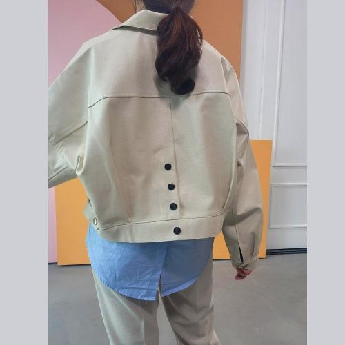 가죽자켓코디 크롭자켓 여성 봄자켓 가죽자켓 오버핏 숏 자켓