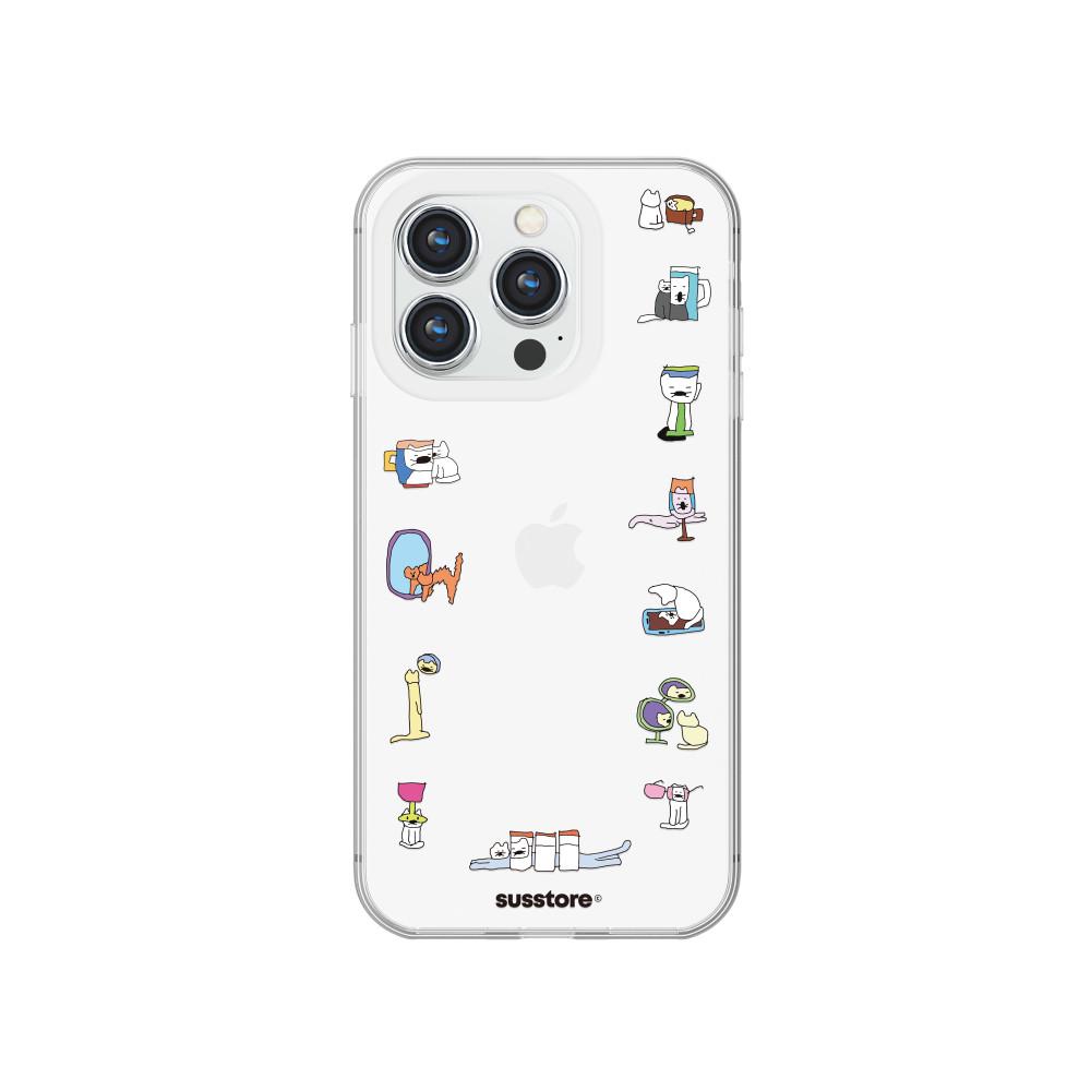 컬러 왜곡된 매옹이 젤하드 아이폰15 폰케이스