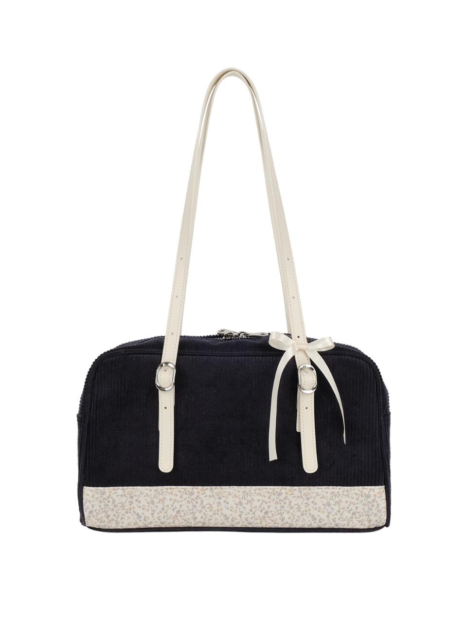 [오픈세일 5% : 2.10 ~ 2.12 / 2.15 배송시작] Floral Boston bag - navy