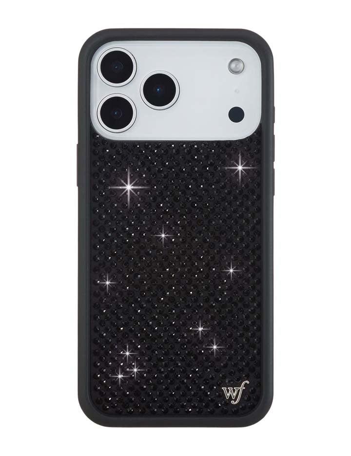 Wildflower Rhinestone iPhone Case | Black