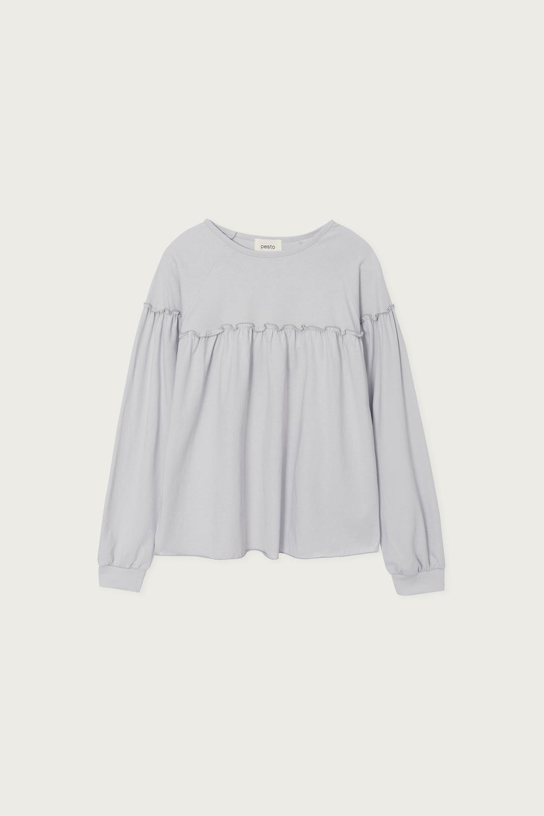 RUFFLE TEE FOG