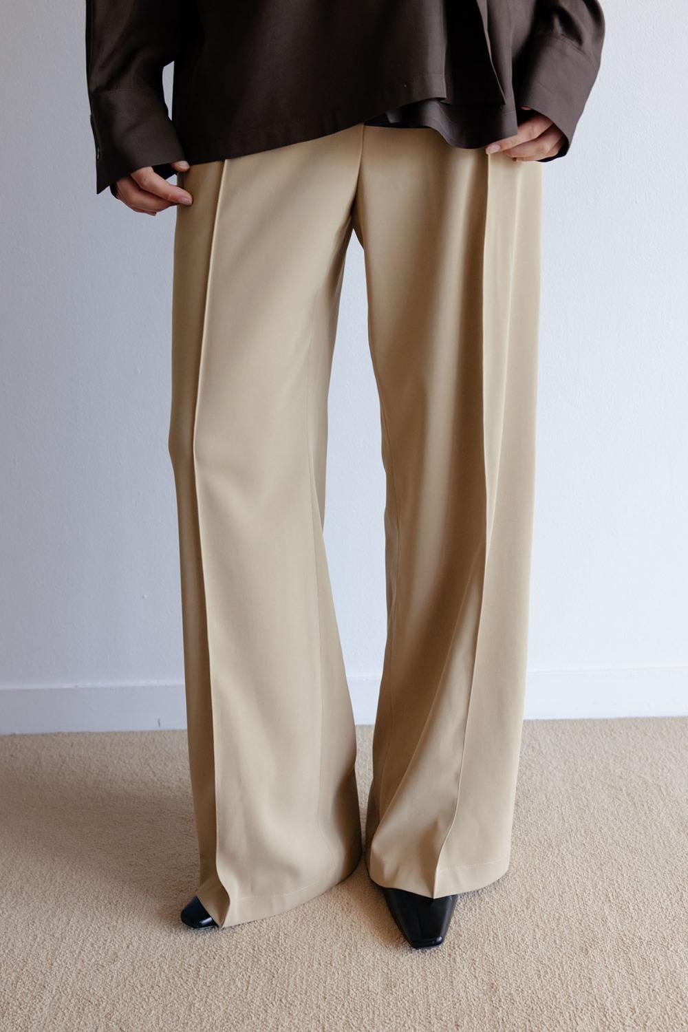 Tever Pintuck Slacks (Beige)