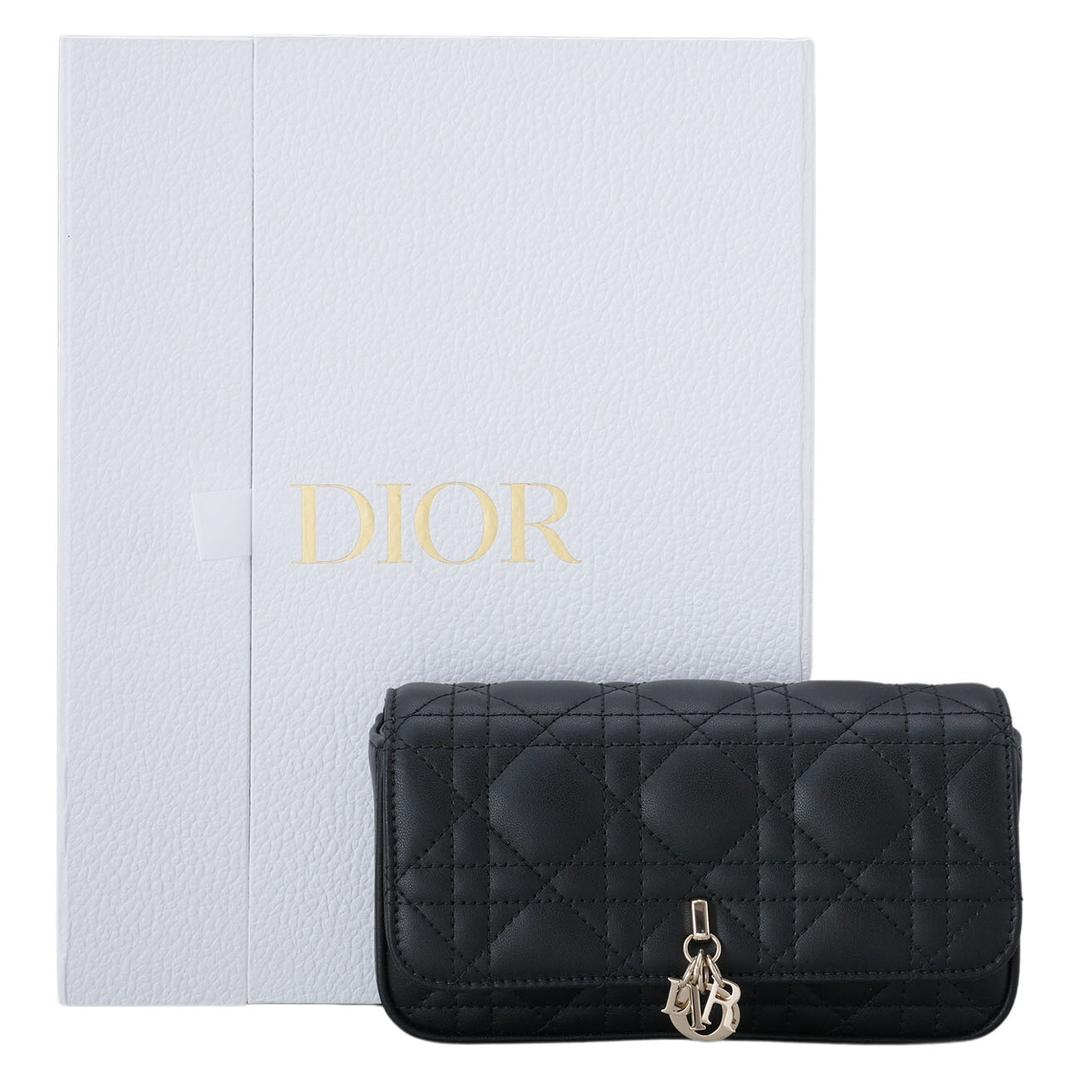 CHRISTIAN DIOR(USED)크리스찬디올 레이디 휴대폰 파우치 까나쥬 블랙