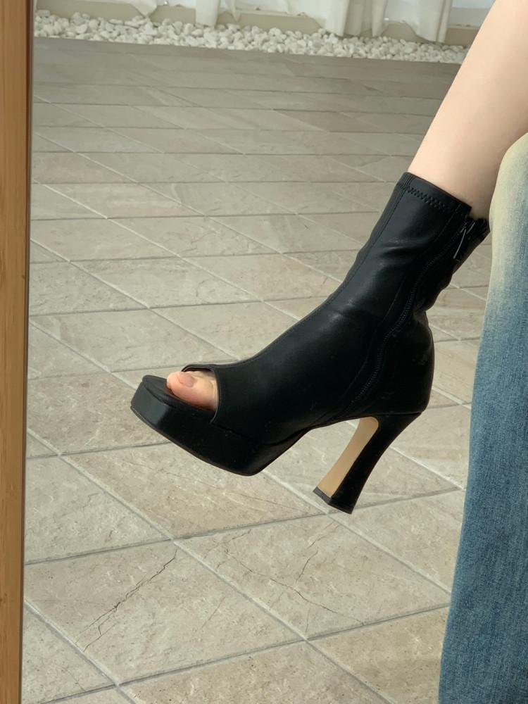 [착화감보장] 가보시 토오픈 앵클부츠힐