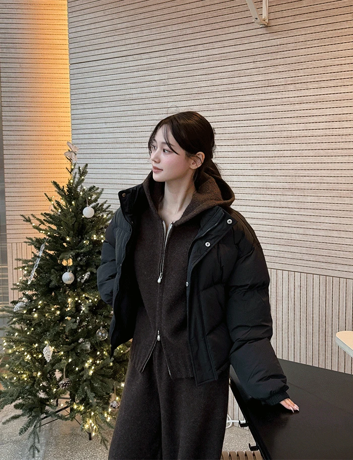 [연회색 당일출고]밤부 숏 패딩 (3color)