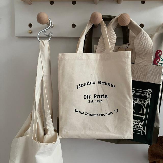 Paris Ofr 오에프알 에코백,미니 사이즈, 얇은, 가벼운, 양면프린팅이 포인트