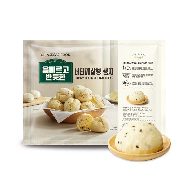 올바르고반듯한 버터깨찰빵 생지 967g  (30개 내외)(신세계푸드 중복쿠폰 할인)