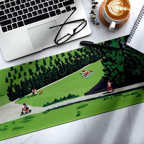 구름한점 이호석탄 논슬립 와이드 데스크매트 장패드 책상덮개