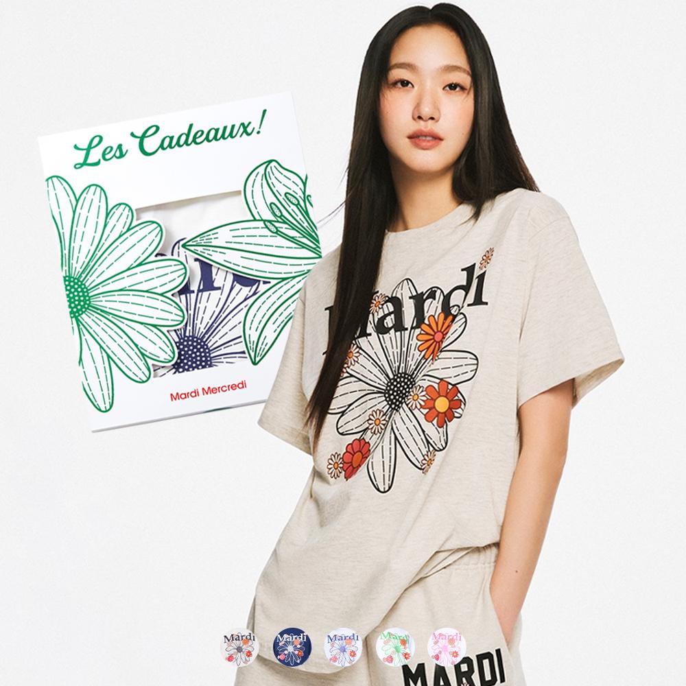 [선물추천]마르디 메크르디 반팔티셔츠 LES CADEAUX MARDI MERCREDI BLOSSOM_5COLORS