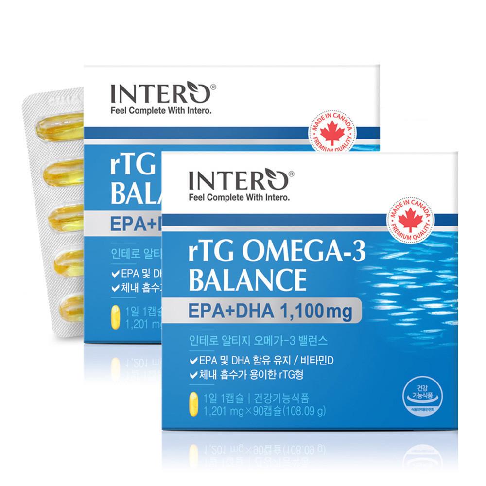 알티지 오메가3 RTG 엔초비 캐나다 대용량 EPA DHA 총 2박스 총 6개월 180캡슐
