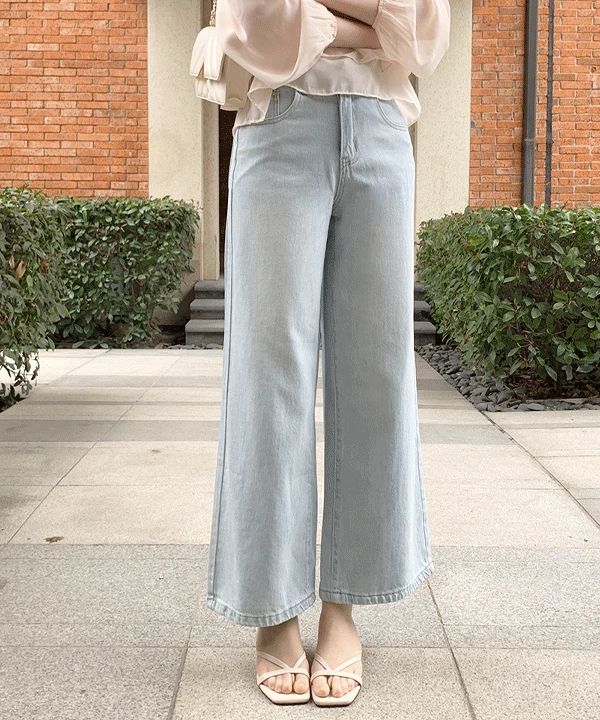 뮤즐 세미와이드 코튼 팬츠 - 4color