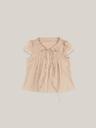 CHIFFON TIE BLOUSE  [ BEIGE ]