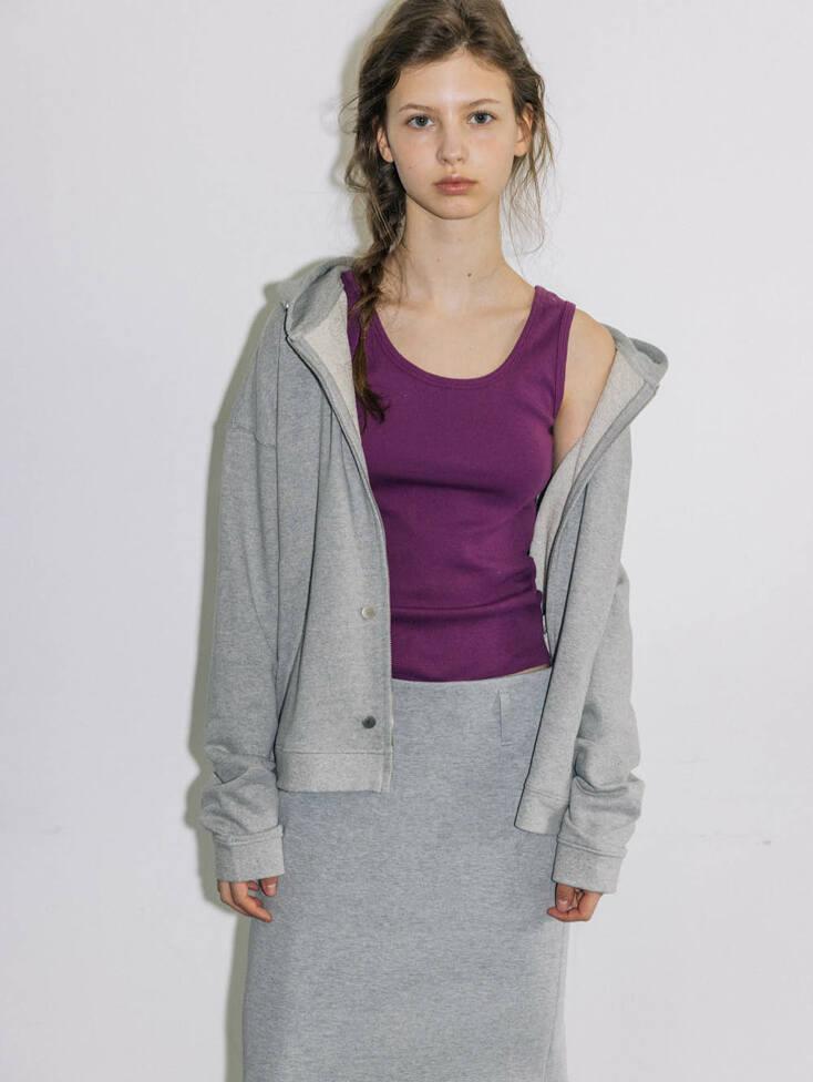 TEXTURED ESSENTIALS SLEEVELESS, PURPLE
