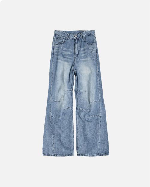 AV 플리츠 데님 팬츠 (넵 블루)