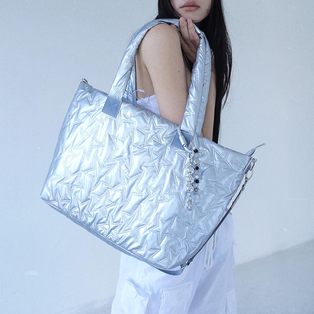 실버백 패딩가방 빅숄더백 빅크로스백