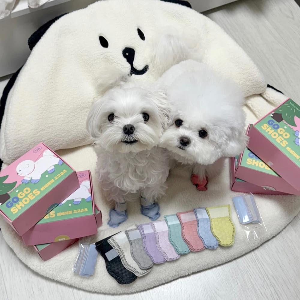메리하리 X 베베페페 고고슈즈 강아지 일회용신발 72매