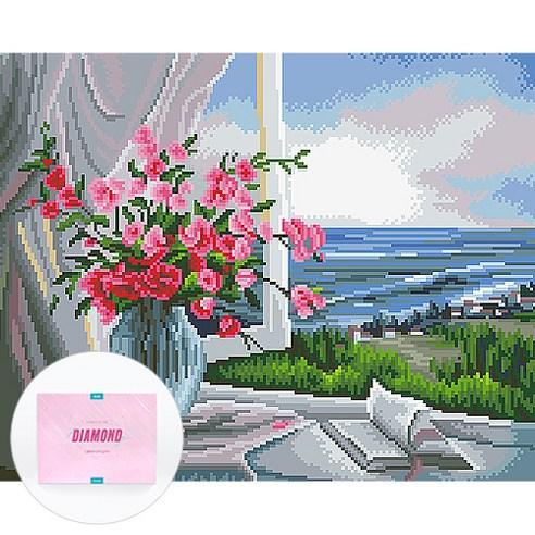 디클레어 액자 캔버스형 보석십자수 DIY 키트 40 x 50 cm, 기다림, 1세트 - DIY만들기 | 쿠팡