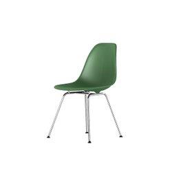 Eames Plastic Side Chair, 4-leg (kelly green / chrome)