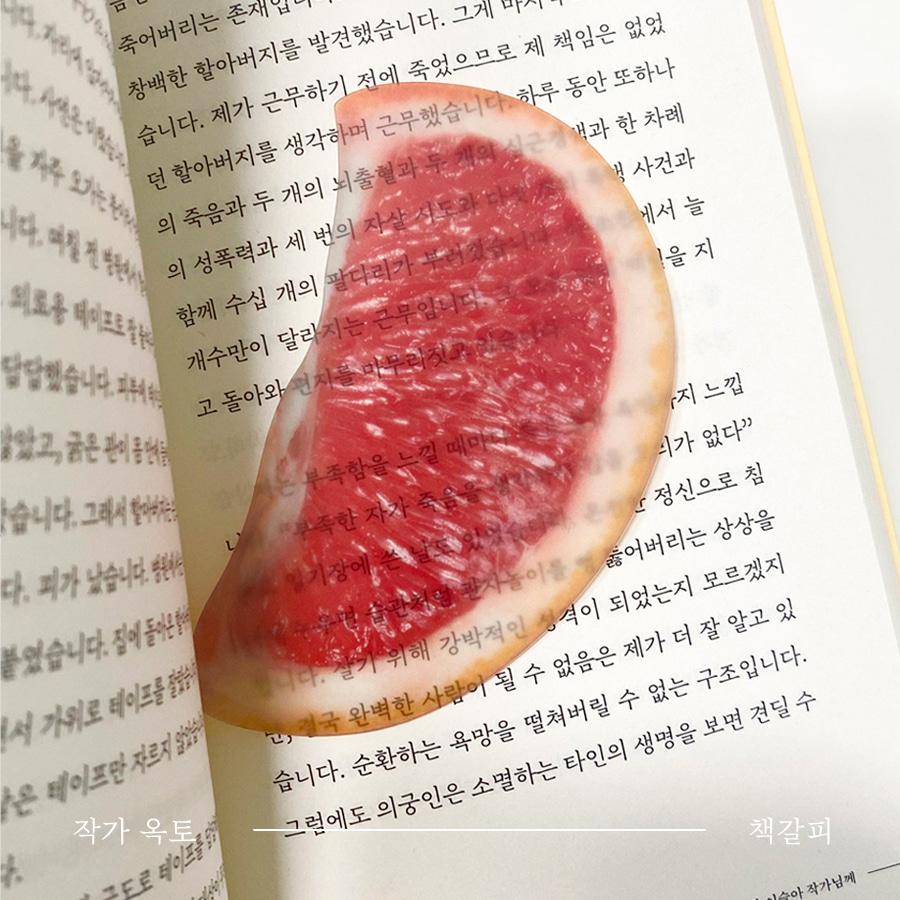 작가 옥토 책갈피 [ 자몽 조각 ]