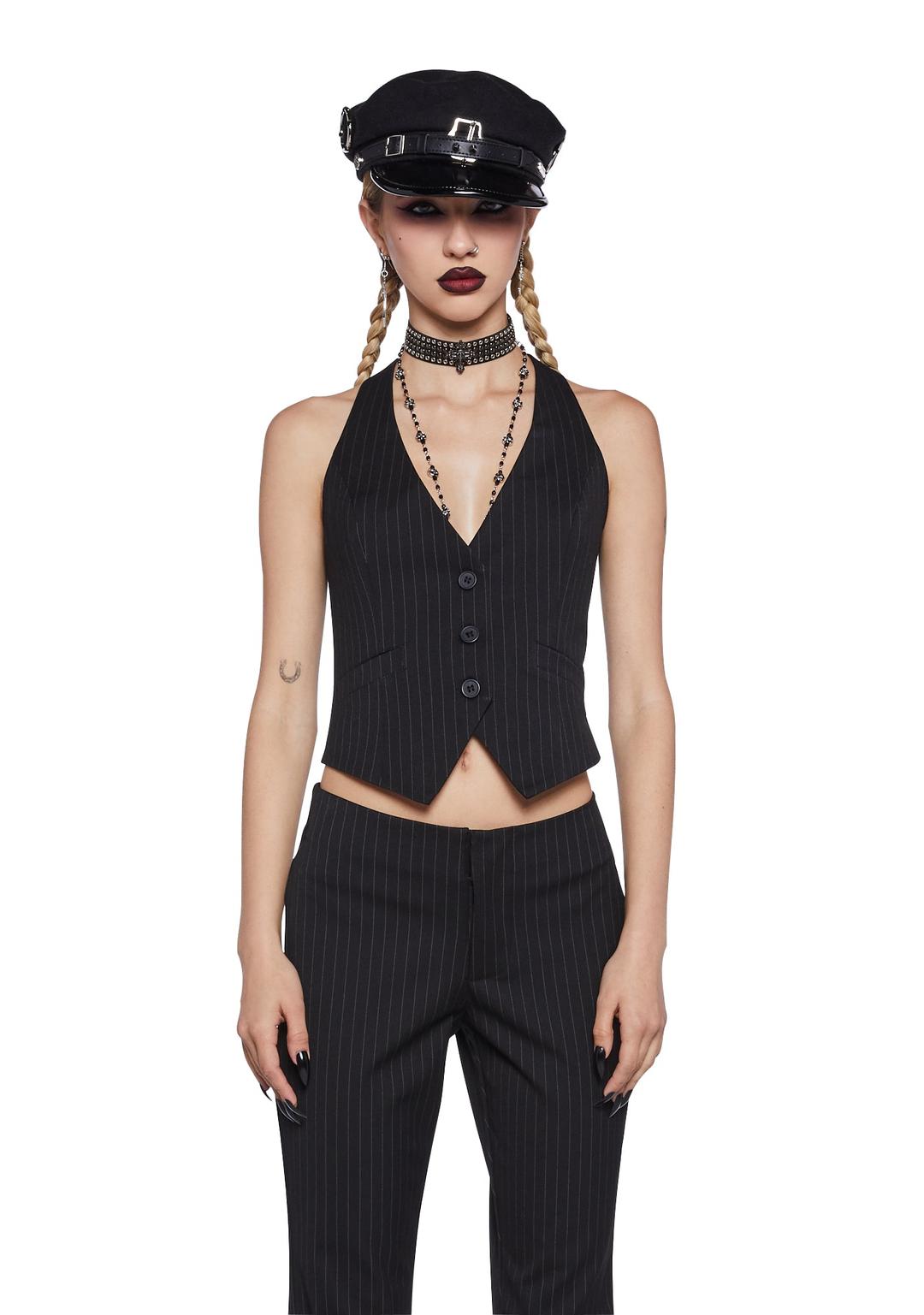 Soul Shredder Pinstripe Vest - XX-Small