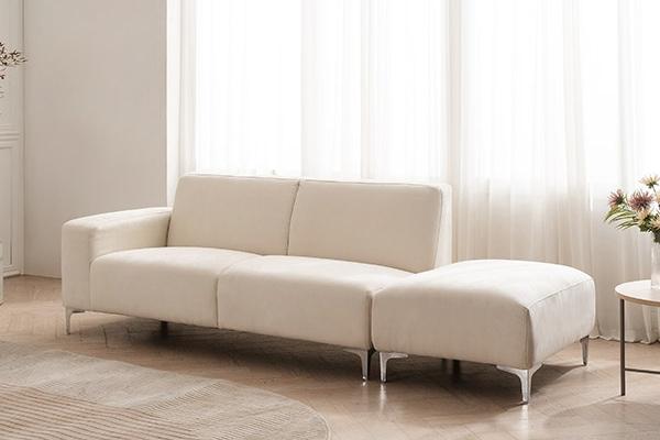 모아나 아쿠아텍스 3인용 소파(스툴포함)