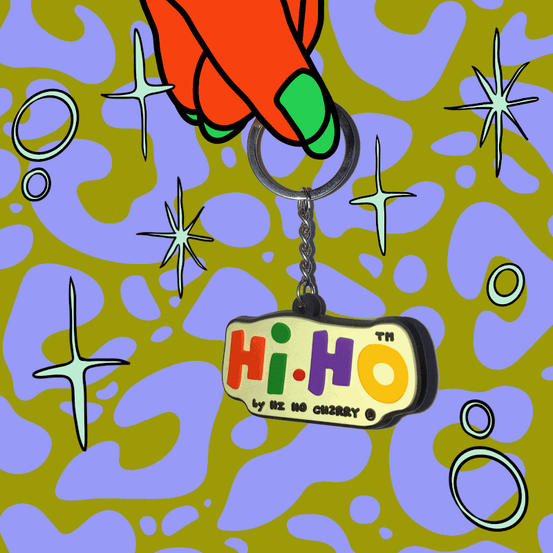 Hi Ho Ch3rry Rubber Keyring - Logo ver.