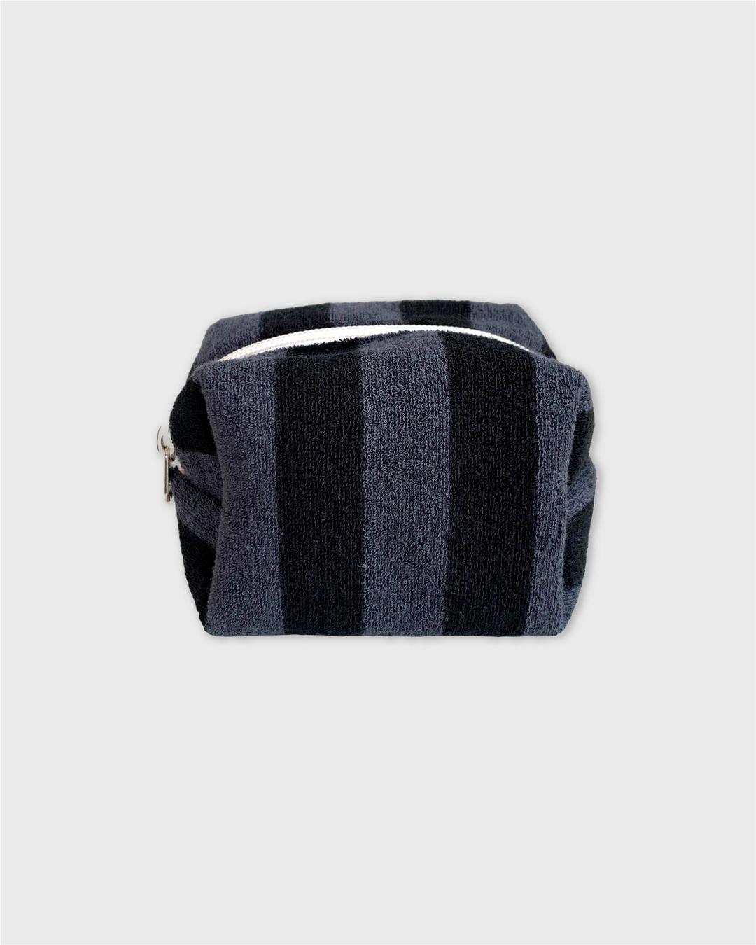 [예약 배송 1/2] Stripe terry pouch (gray-black)