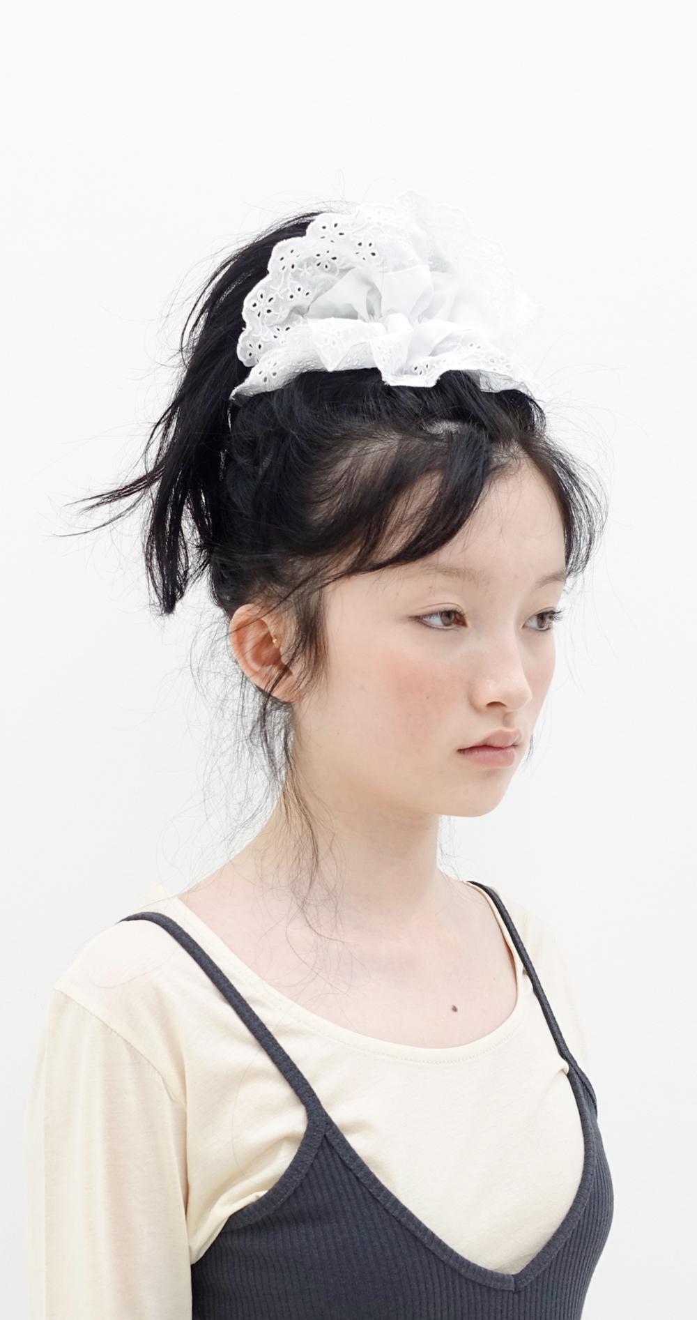 cotton lace scrunchie