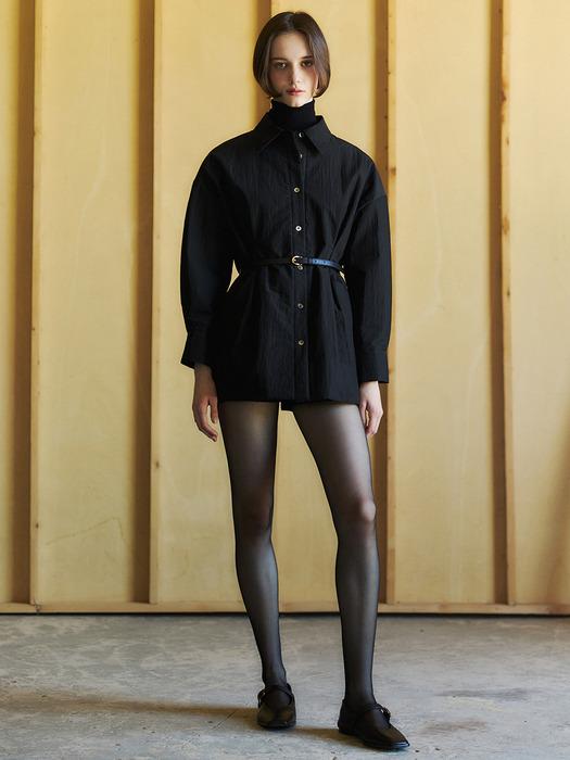 Padded Shirt Jacket_Black