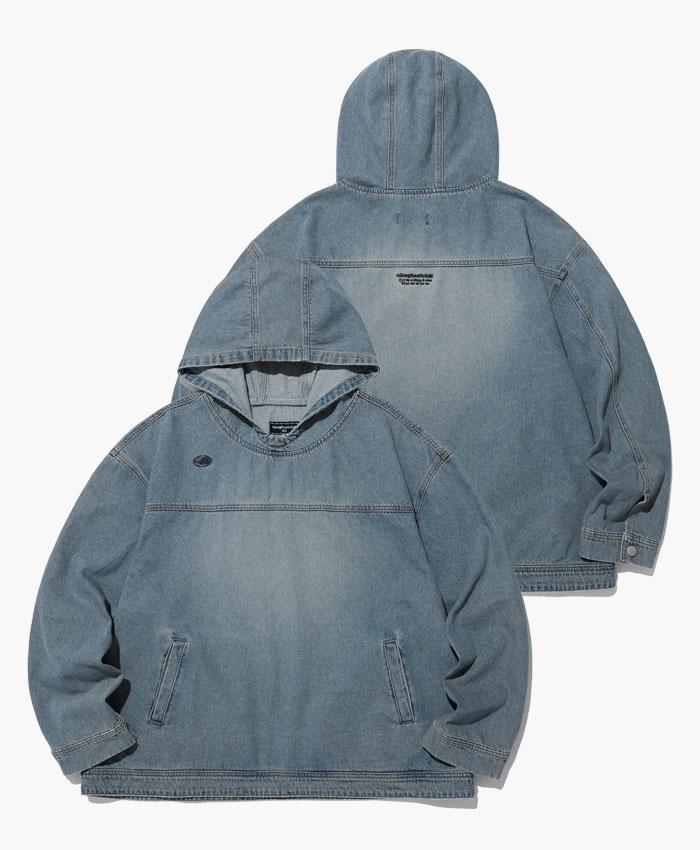 DENIM PULL OVER JACKET[BLUE]