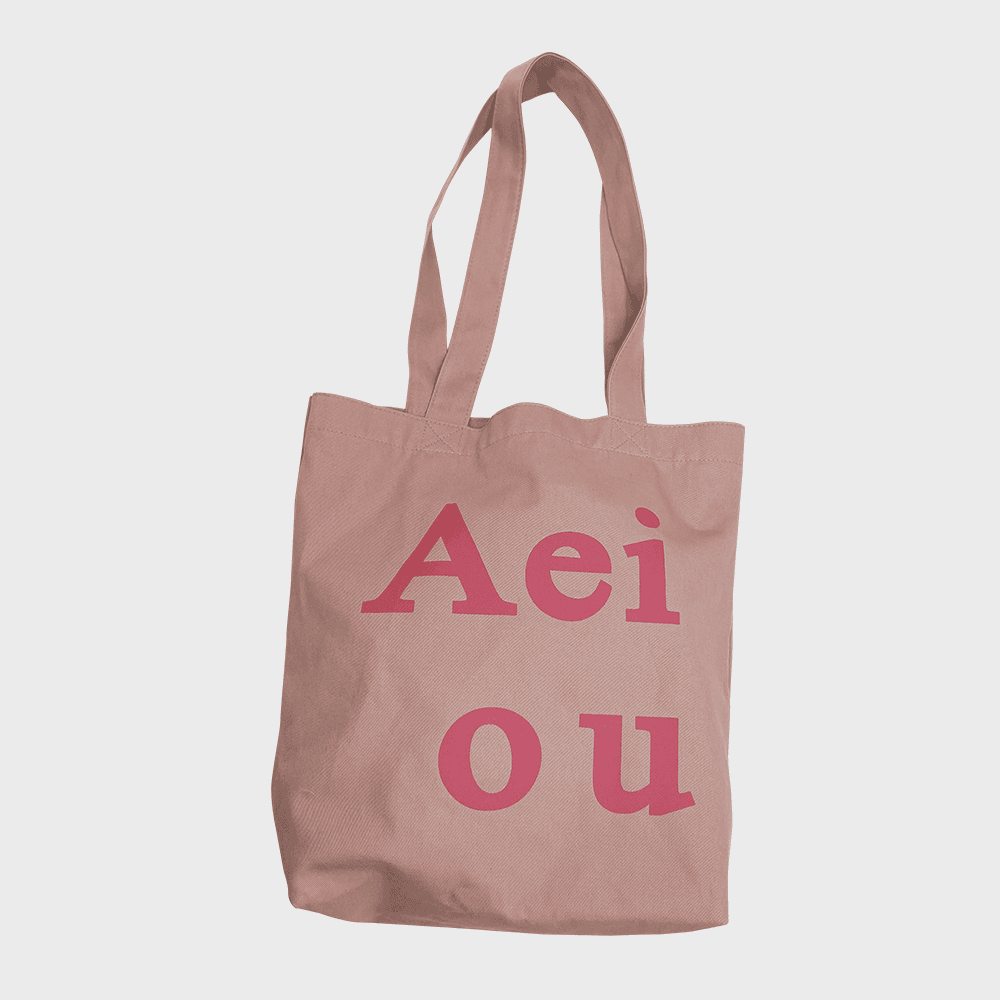 Aeiou Logo Bag (Cotton 100%) Rosy Brown