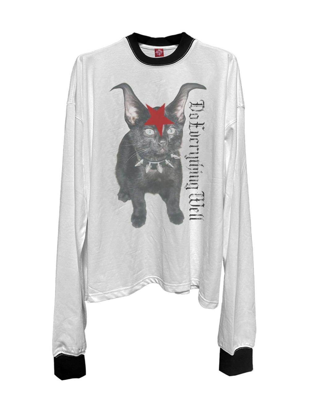 [DETW] Mystic Cat Graphic Long Sleeve Tee