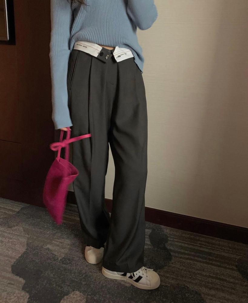 (당일배송) pyt 포스터 로우 슬랙스