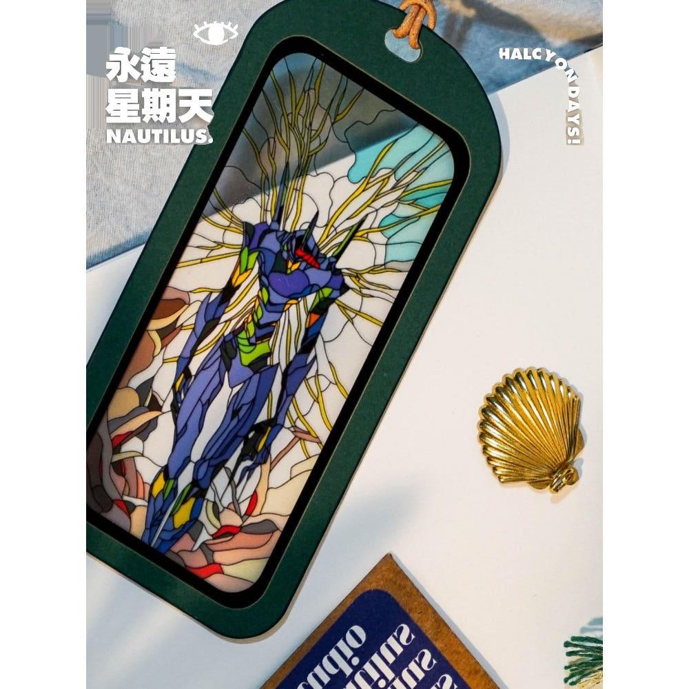 신세기 에반게리온 스테인드 글라스풍 책갈피 북마크 장식 굿즈